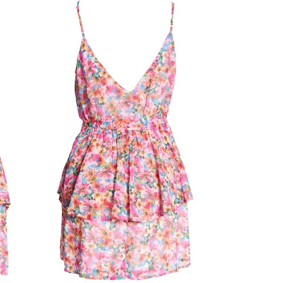 Floral Print Ruffle Romper - Picture 3 of 6